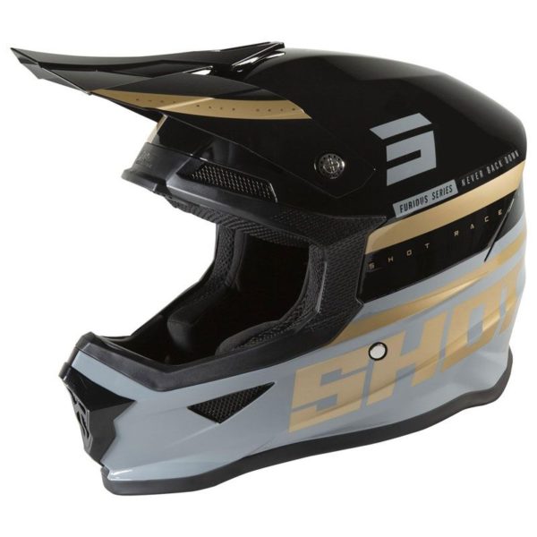 CASQUE CROSS SHOT FURIOUS SHINING - BLACK BRONZE GLOSSY