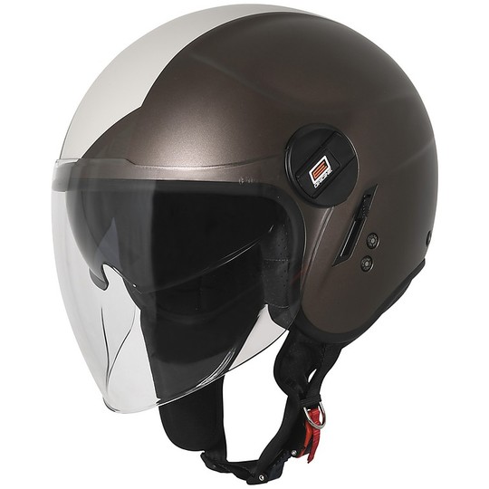 Casque de moto double visière Demi-Jet Origin ALPHA NEXT Beige Matt Brown