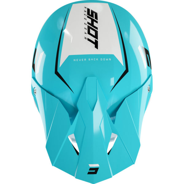 CASQUE FURIOUS CHASE SHOT TURQUOISE / NOIR BRILLANT / BLANC – Image 2