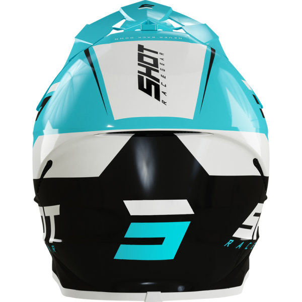 CASQUE FURIOUS CHASE SHOT TURQUOISE / NOIR BRILLANT / BLANC – Image 3