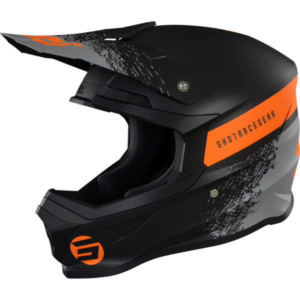 CASQUE FURIOUS ROLL SHOT NOIR MAT / GRIS / ORANGE