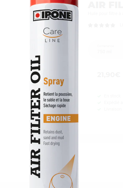 AIR FILTER OIL SPRAY 750ml