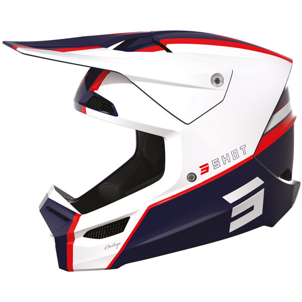 Casque Shot - Casque Furious Heritage Blanc brillant / Navy / Rouge