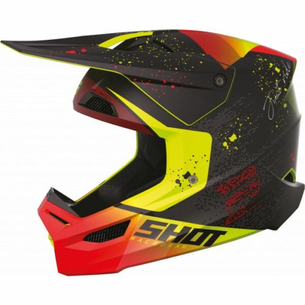 Casque cross Shot FURIOUS - MATRIX  - Noir / Rouge