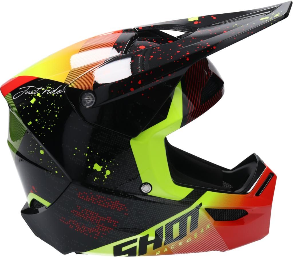 Casque cross Shot FURIOUS - MATRIX - Noir / Rouge – Image 2